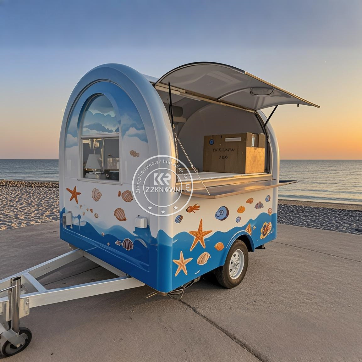 Food Truck With Snacks - Przyczepa gastronomiczna, wózek gastronomiczny, mobilny przyczepa