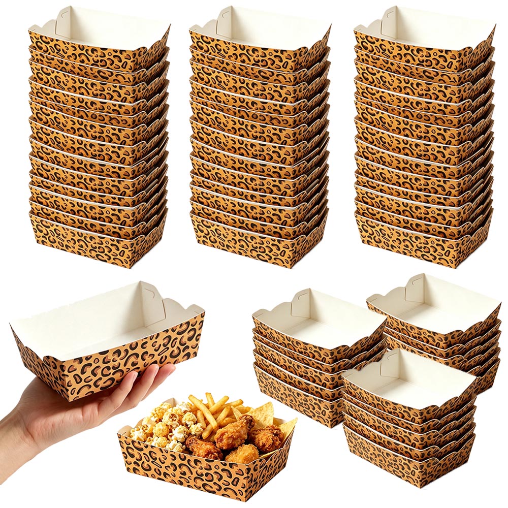 Food Snacks For Party - 12-100 szt. Jednorazowe papierowe tacki na