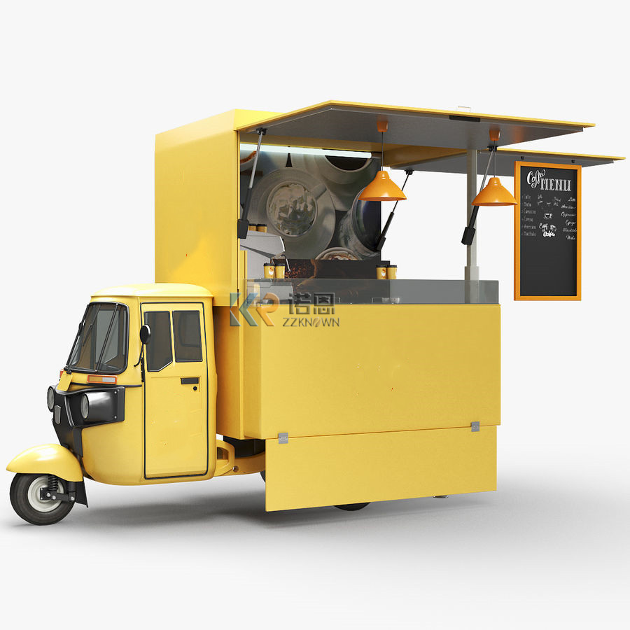 Food Truck With Snacks - Nowy projekt uliczny elektryczny trójkołowiec przyczepa