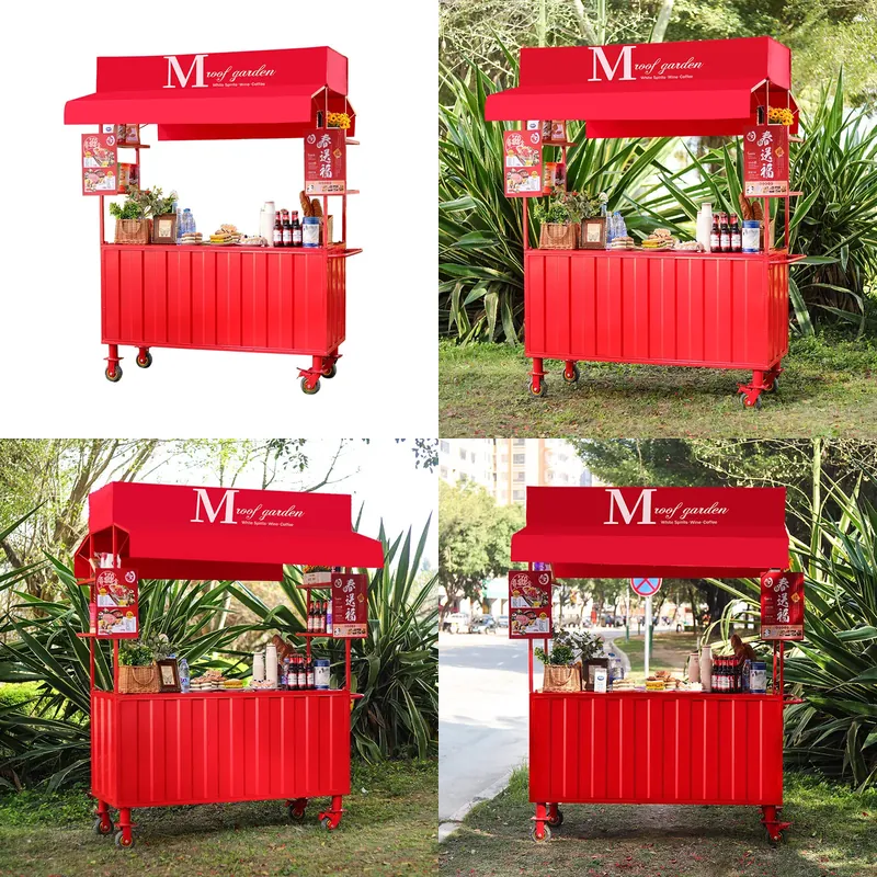 Snacks Food Stall - Wózek gastronomiczny z kutego żelaza, stoisko