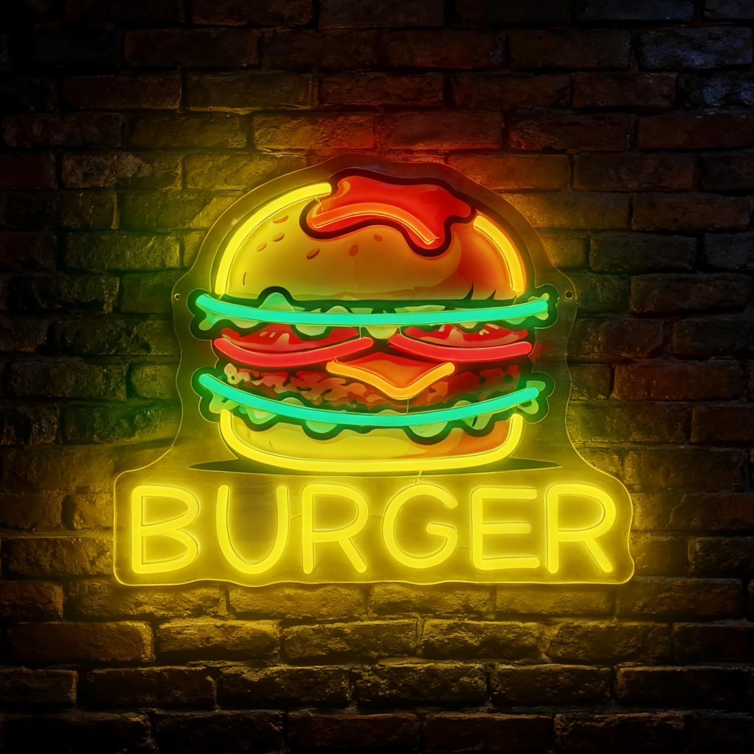 Neonowy szyld Burger, LED-owe  – Food Snacks Restaurant recenzja i cena