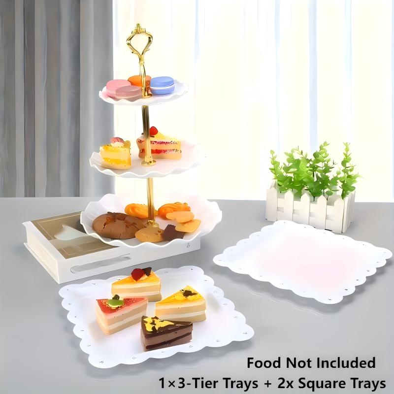 Zestaw dekoracyjnych tacek na  – Food Snacks For Baby Shower recenzja i cena